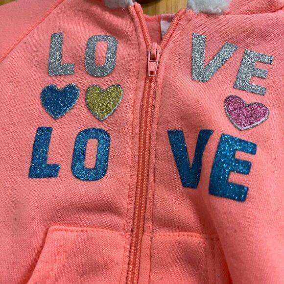 Absolutely adorable Real Love Size 18 mos. Glitter fabric embellished jacket - Picture 2 of 5